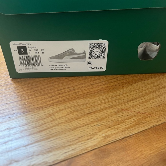 New in Box Puma Suede Classic XXI steel gray size 10 womens (size 8 mens) - Picture 12 of 12